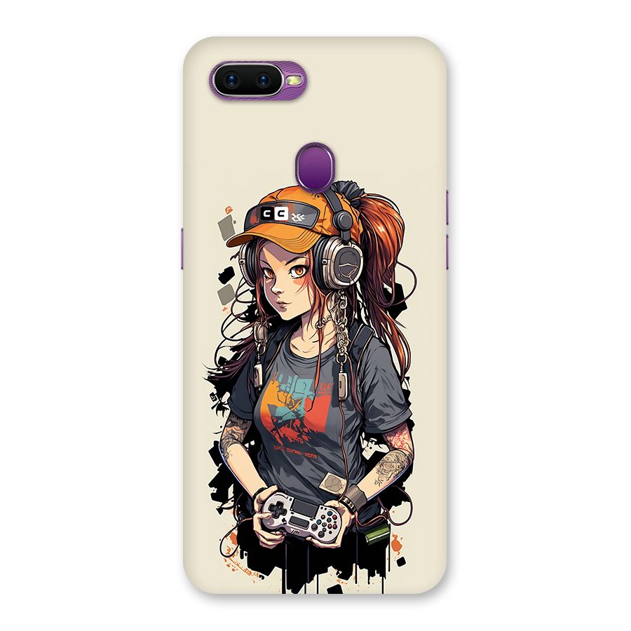Cool Gamer Girl Back Case for Oppo F9
