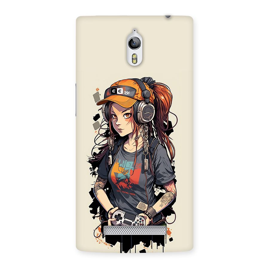 Cool Gamer Girl Back Case for Oppo Find 7