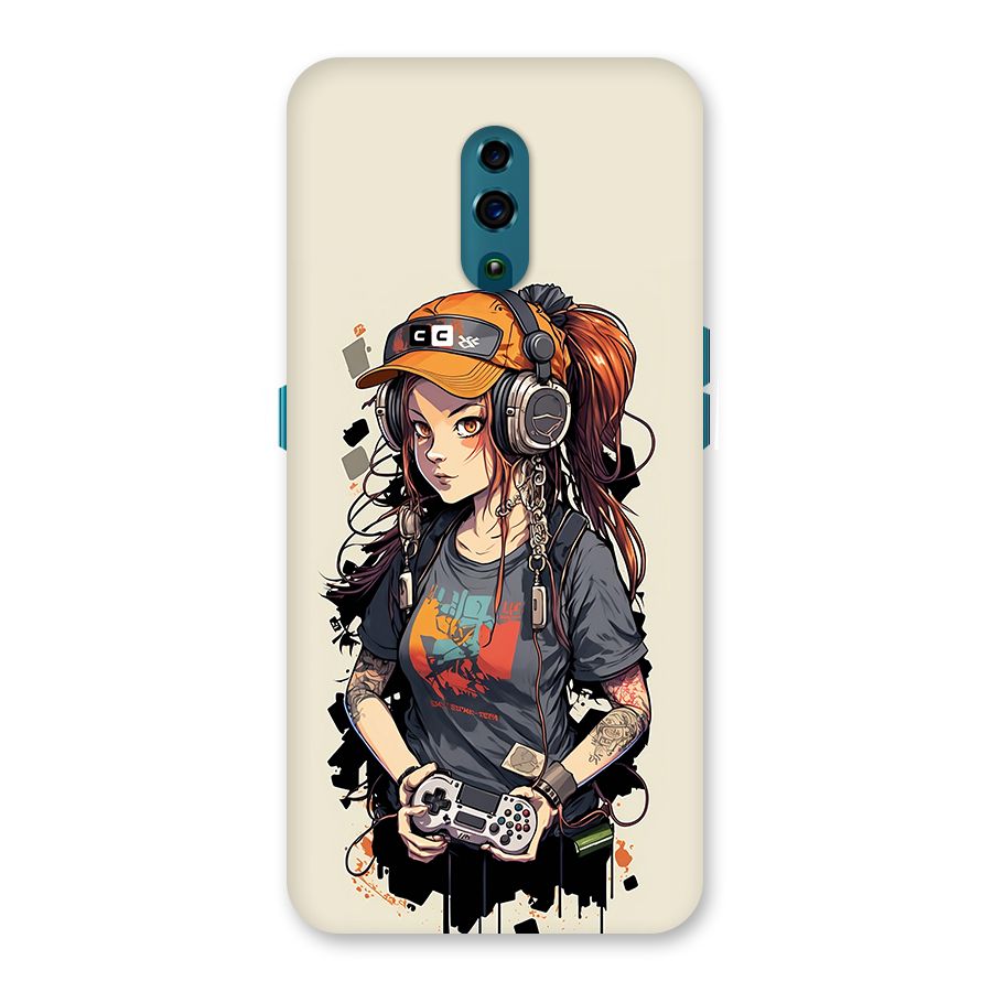 Cool Gamer Girl Back Case for Oppo Reno