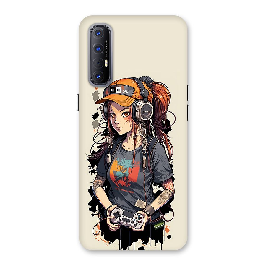 Cool Gamer Girl Back Case for Oppo Reno3 Pro