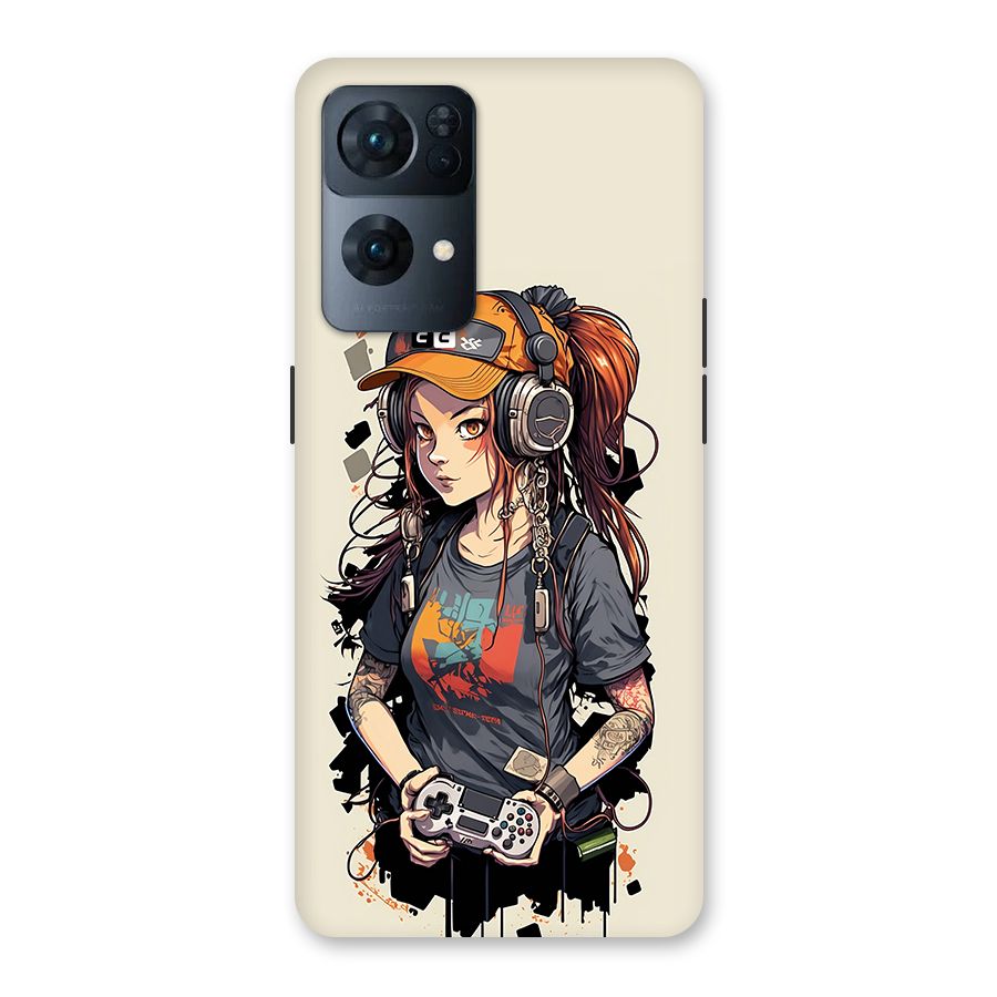 Cool Gamer Girl Back Case for Oppo Reno7 Pro 5G