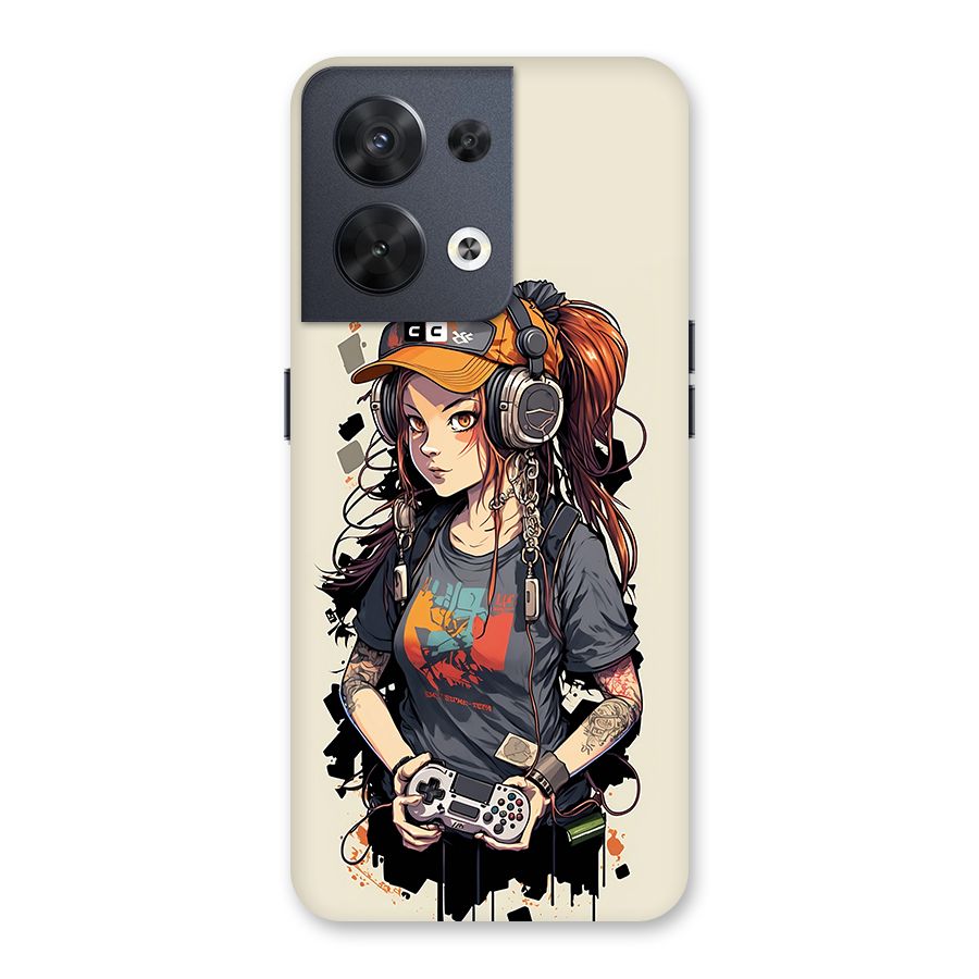 Cool Gamer Girl Back Case for Oppo Reno8 5G