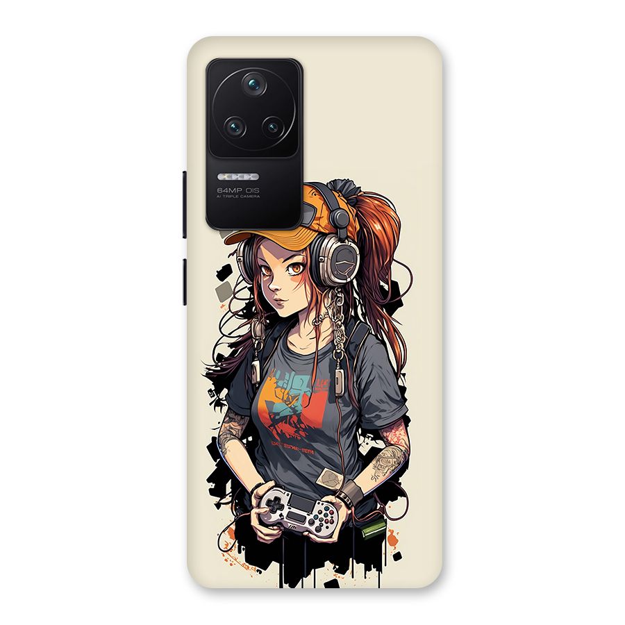 Cool Gamer Girl Back Case for Poco F4 5G