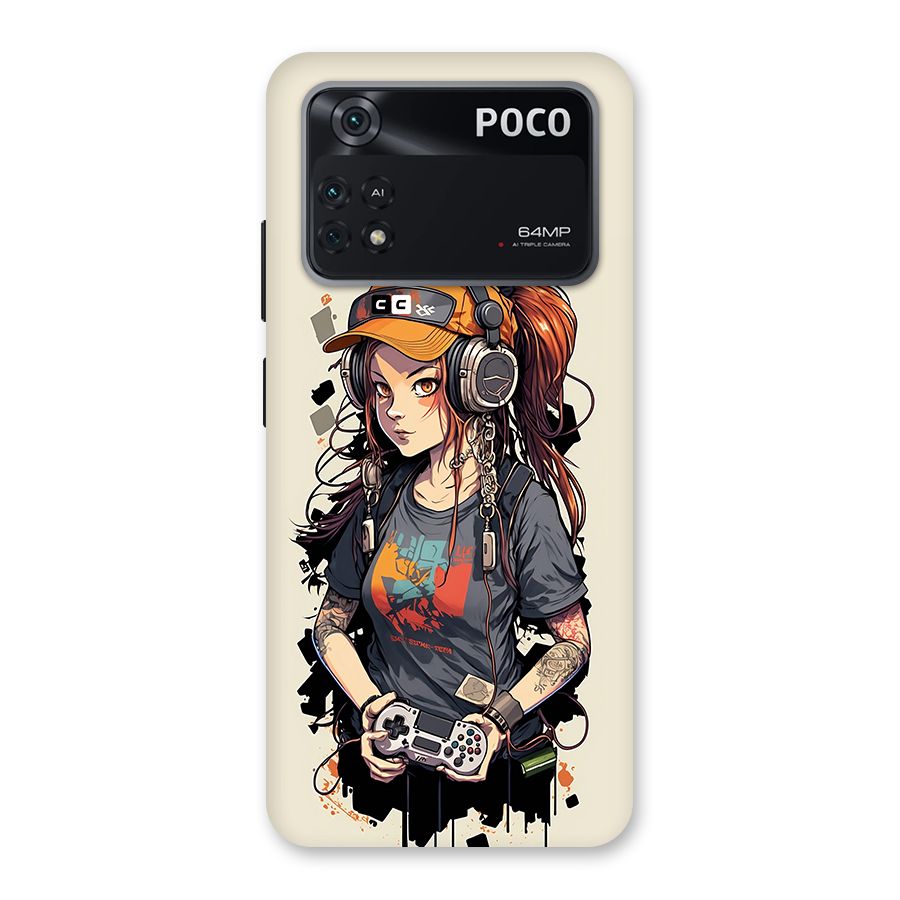 Cool Gamer Girl Back Case for Poco M4 Pro 4G