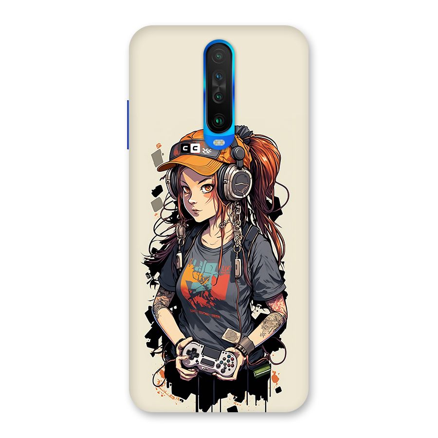 Cool Gamer Girl Back Case for Poco X2