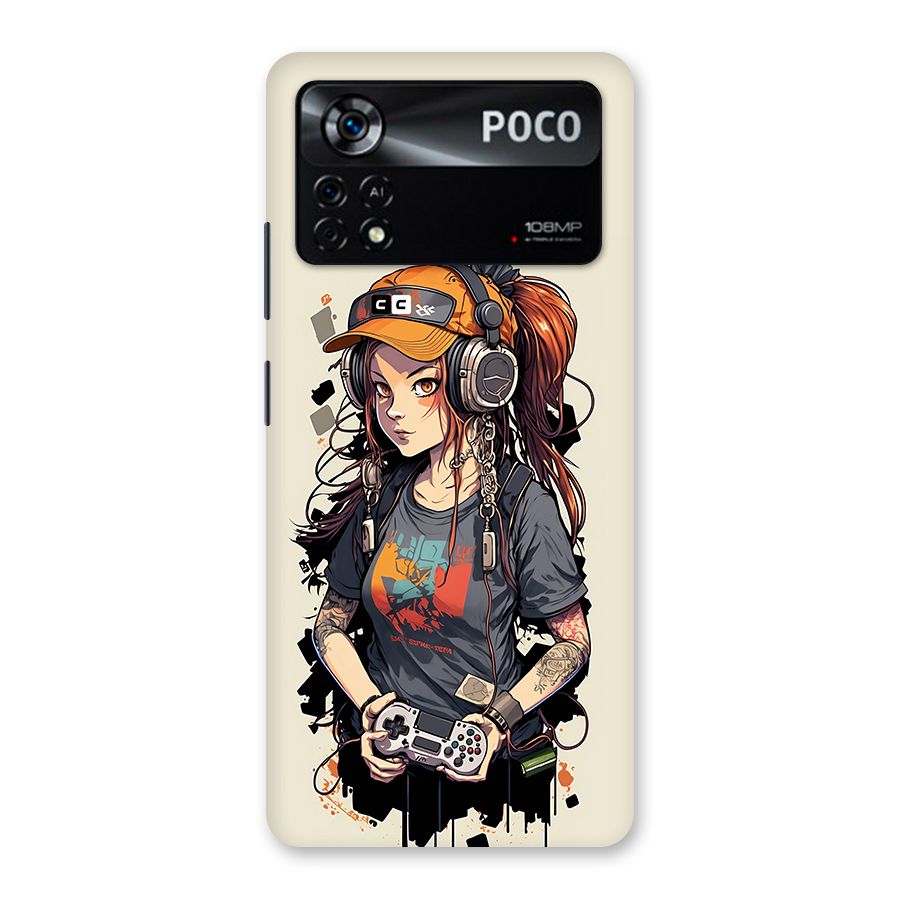 Cool Gamer Girl Back Case for Poco X4 Pro 5G