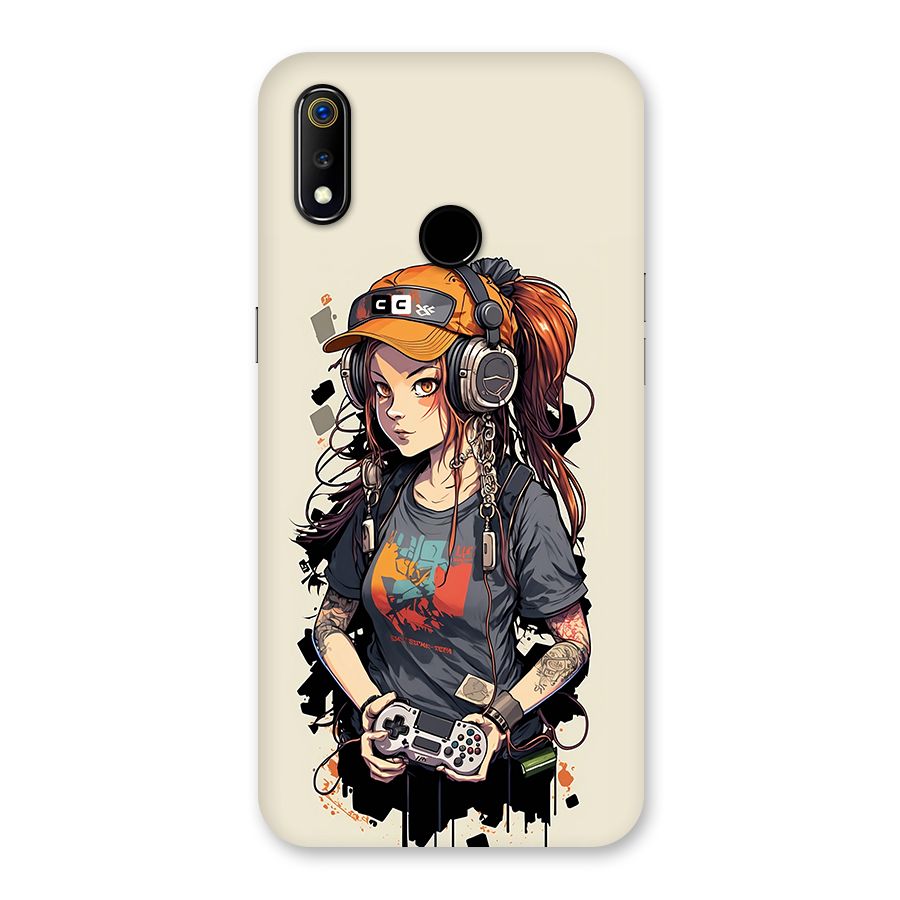 Cool Gamer Girl Back Case for Realme 3