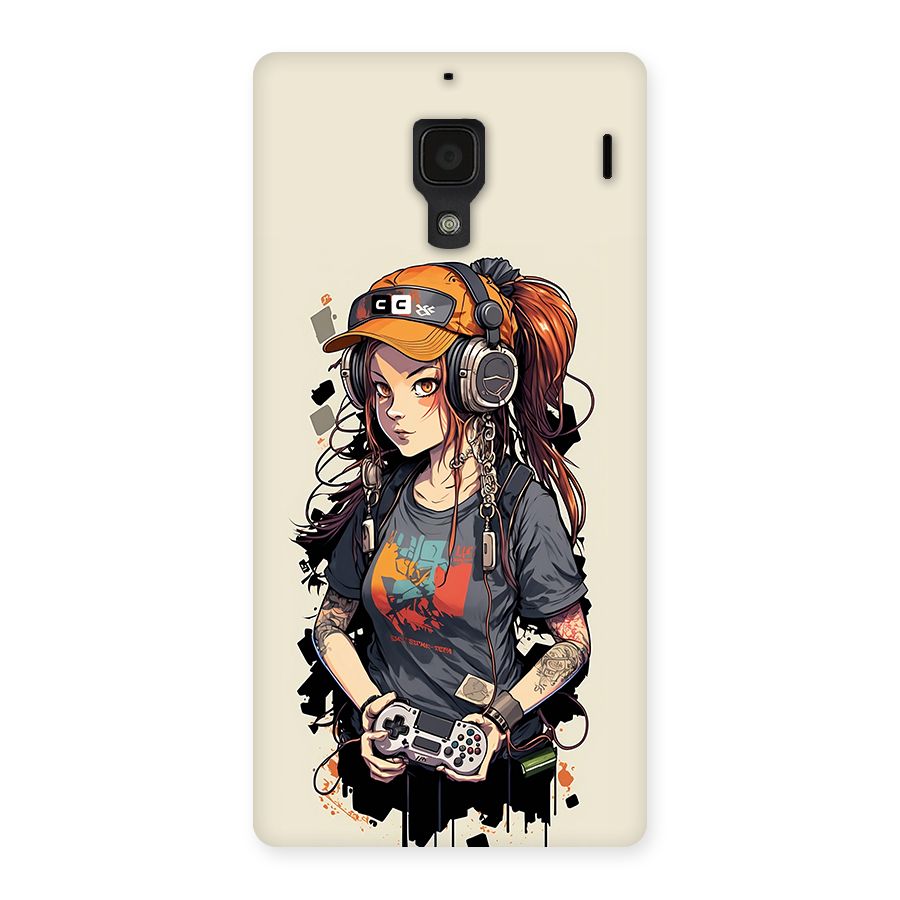Cool Gamer Girl Back Case for Redmi 1s