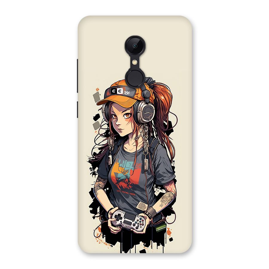 Cool Gamer Girl Back Case for Redmi 5