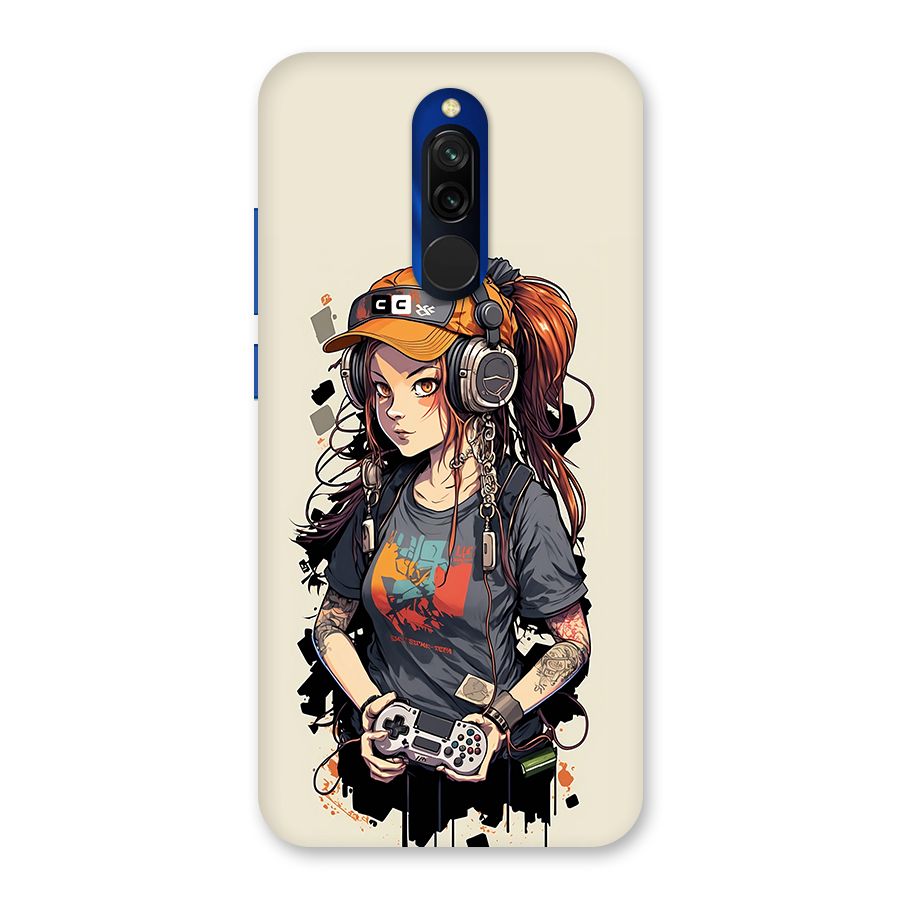 Cool Gamer Girl Back Case for Redmi 8