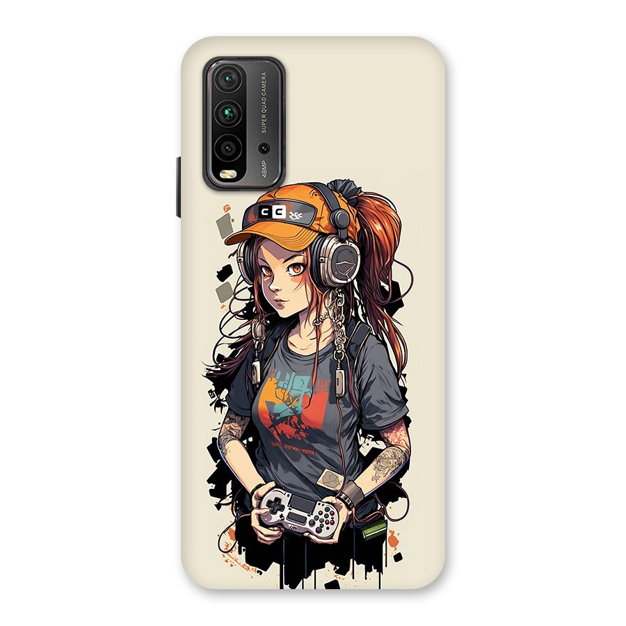 Cool Gamer Girl Back Case for Redmi 9 Power