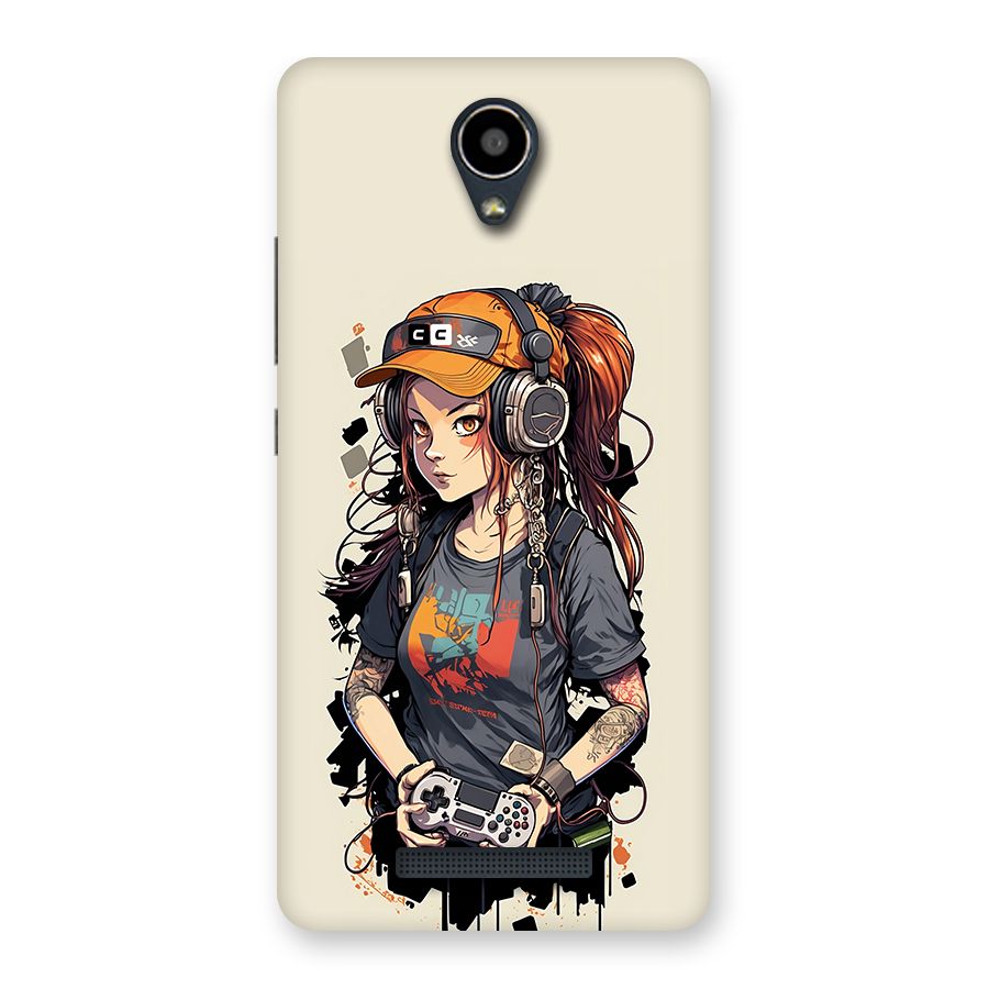 Cool Gamer Girl Back Case for Redmi Note 2