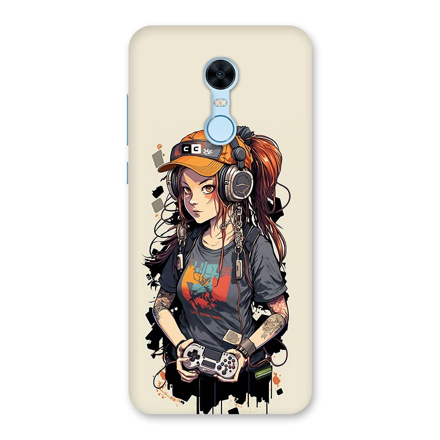 Cool Gamer Girl Back Case for Redmi Note 5
