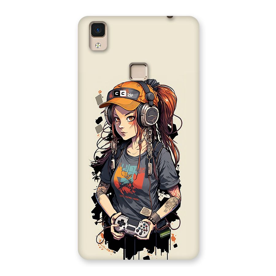 Cool Gamer Girl Back Case for V3 Max