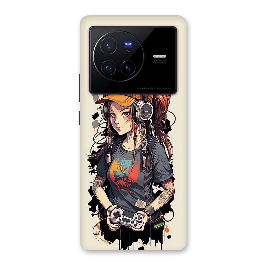 Cool Gamer Girl Back Case for Vivo X80