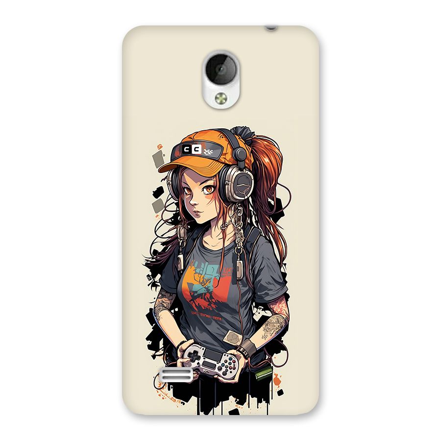 Cool Gamer Girl Back Case for Vivo Y21