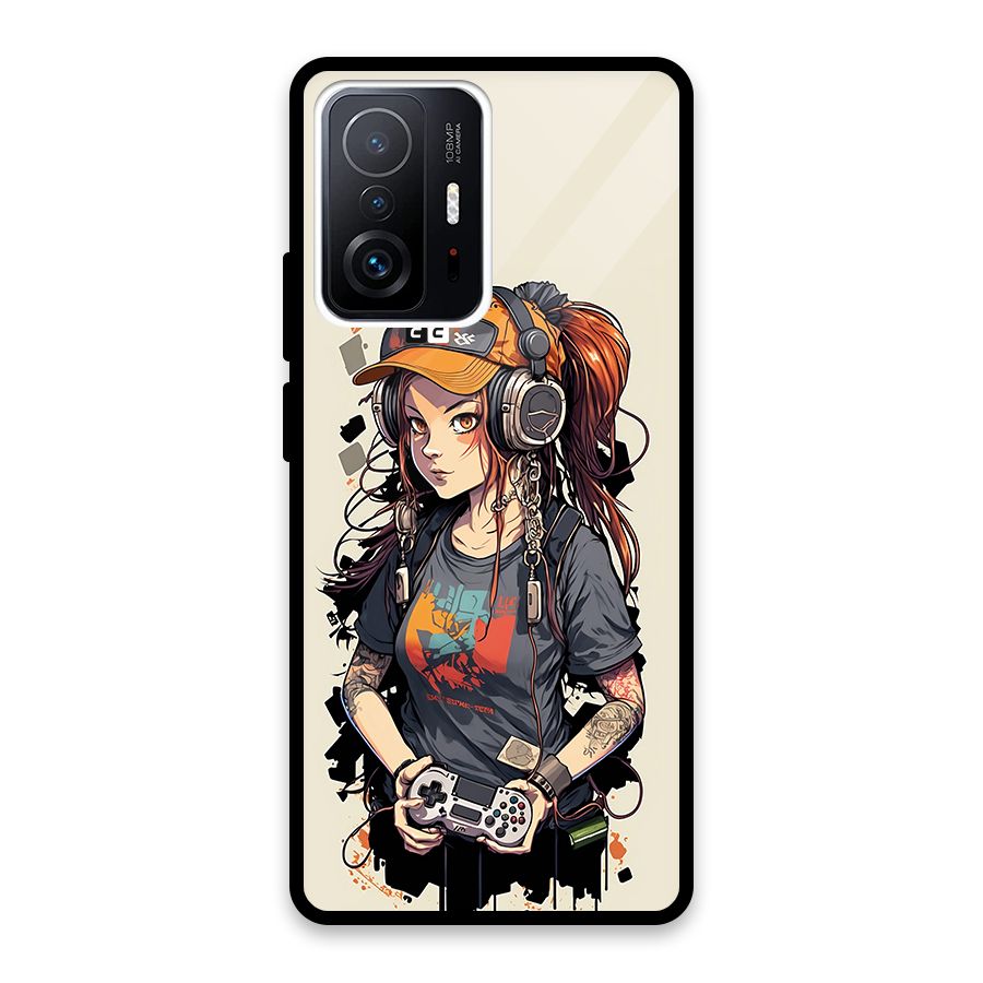 Cool Gamer Girl Back Case for Xiaomi 11T Pro