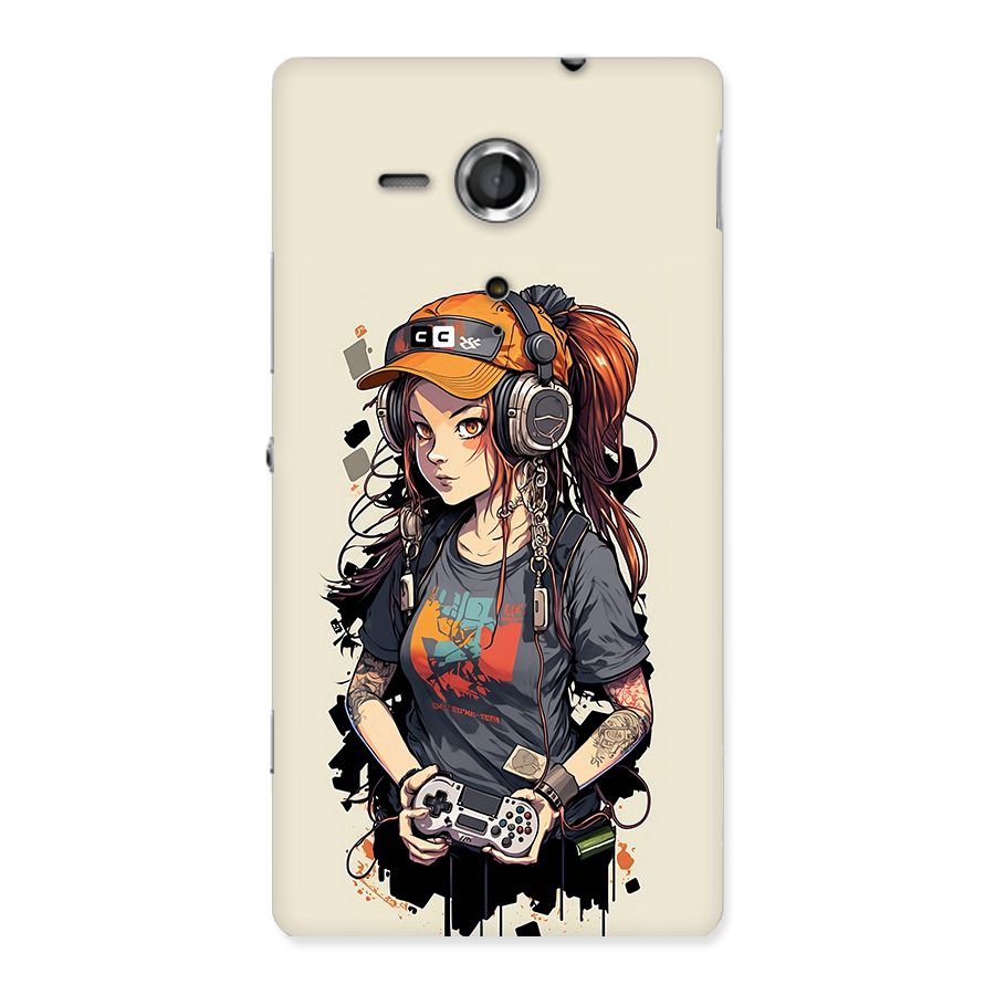 Cool Gamer Girl Back Case for Xperia Sp