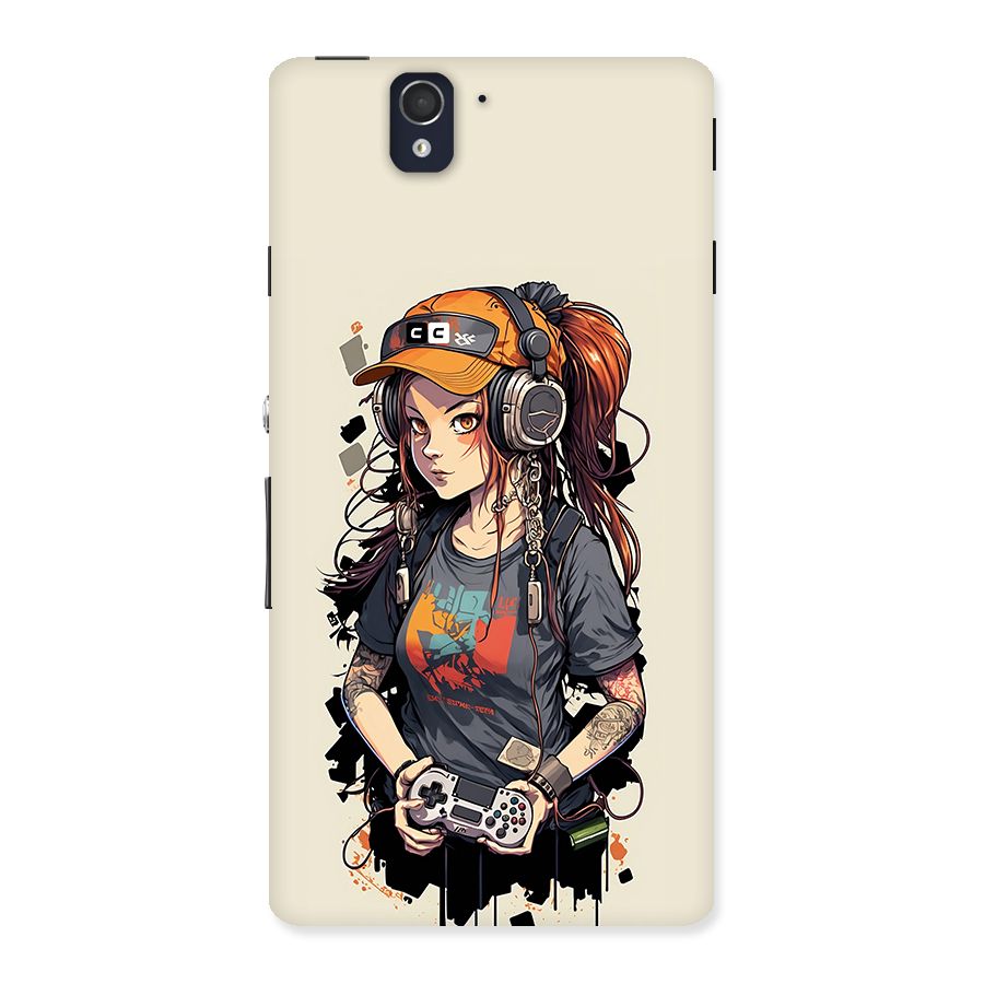 Cool Gamer Girl Back Case for Xperia Z