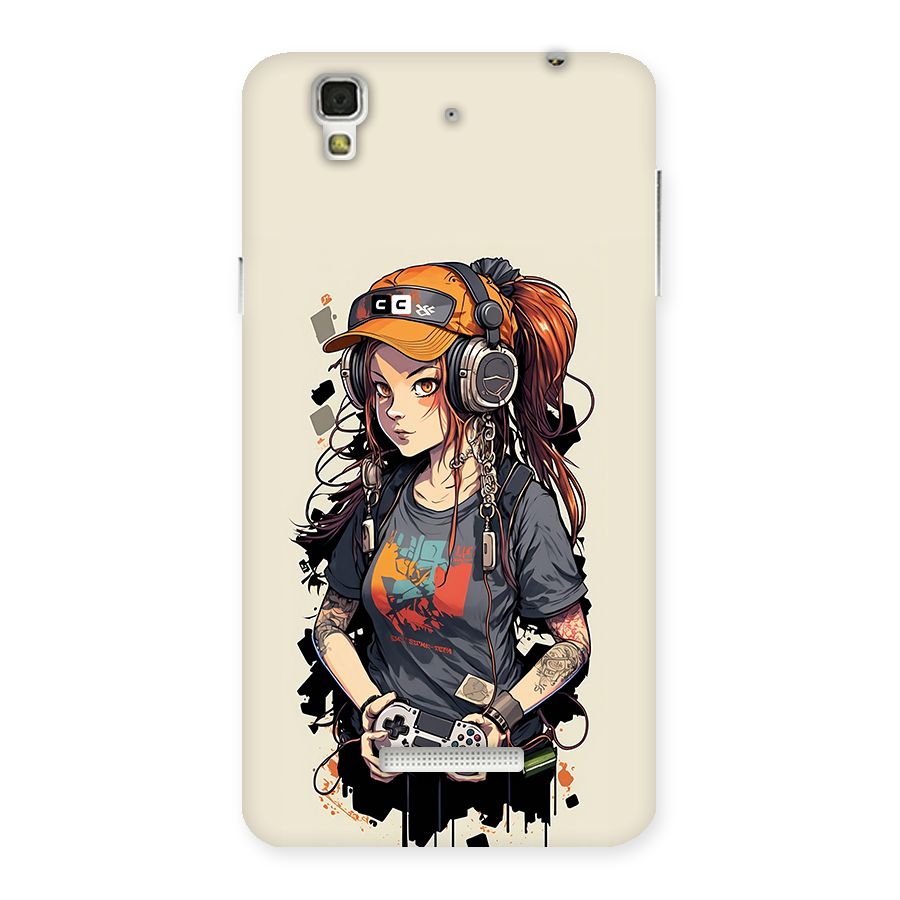 Cool Gamer Girl Back Case for YU Yureka Plus