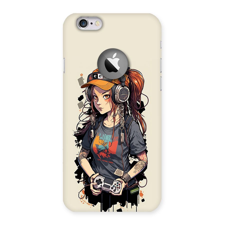 Cool Gamer Girl Back Case for iPhone 6 Logo Cut