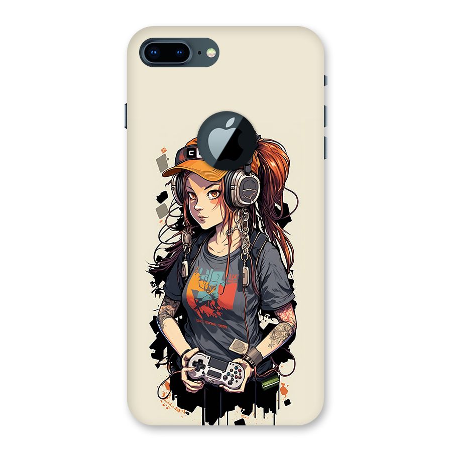 Cool Gamer Girl Back Case for iPhone 7 Plus Logo Cut