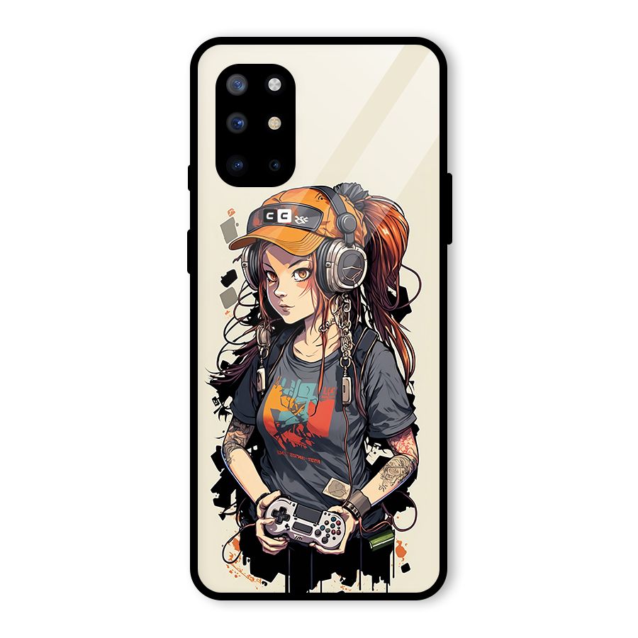 Cool Gamer Girl Glass Back Case for OnePlus 8T