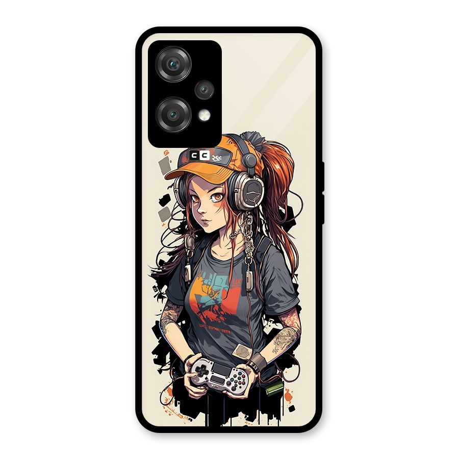 Cool Gamer Girl Glass Back Case for OnePlus Nord CE 2 Lite 5G