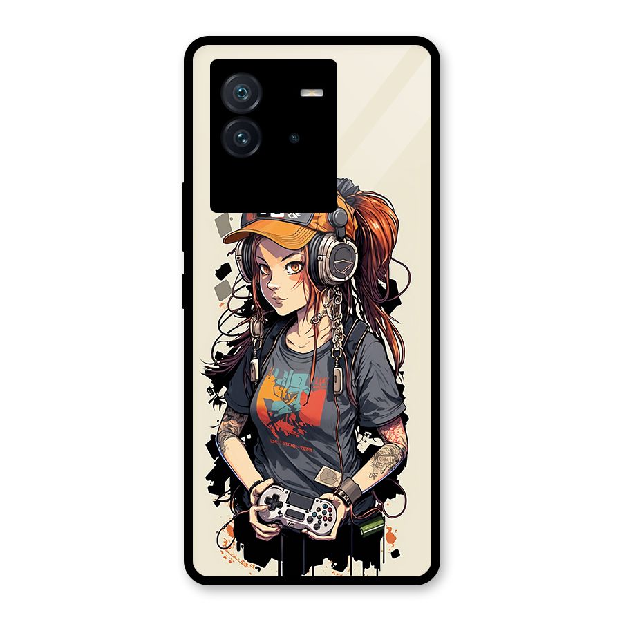 Cool Gamer Girl Glass Back Case for Vivo iQOO Neo 6 5G