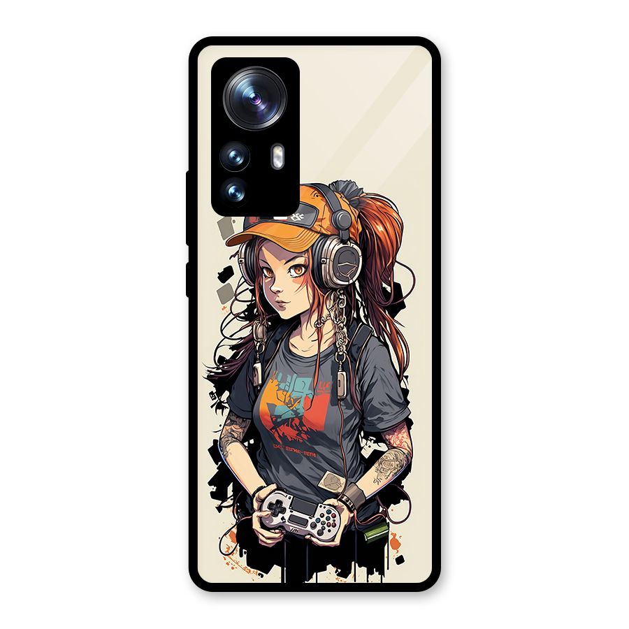 Cool Gamer Girl Glass Back Case for Xiaomi 12 Pro