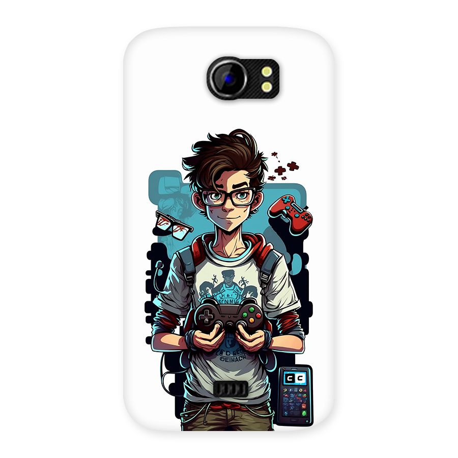 Cool Gamer Guy Back Case for Canvas 2 A110