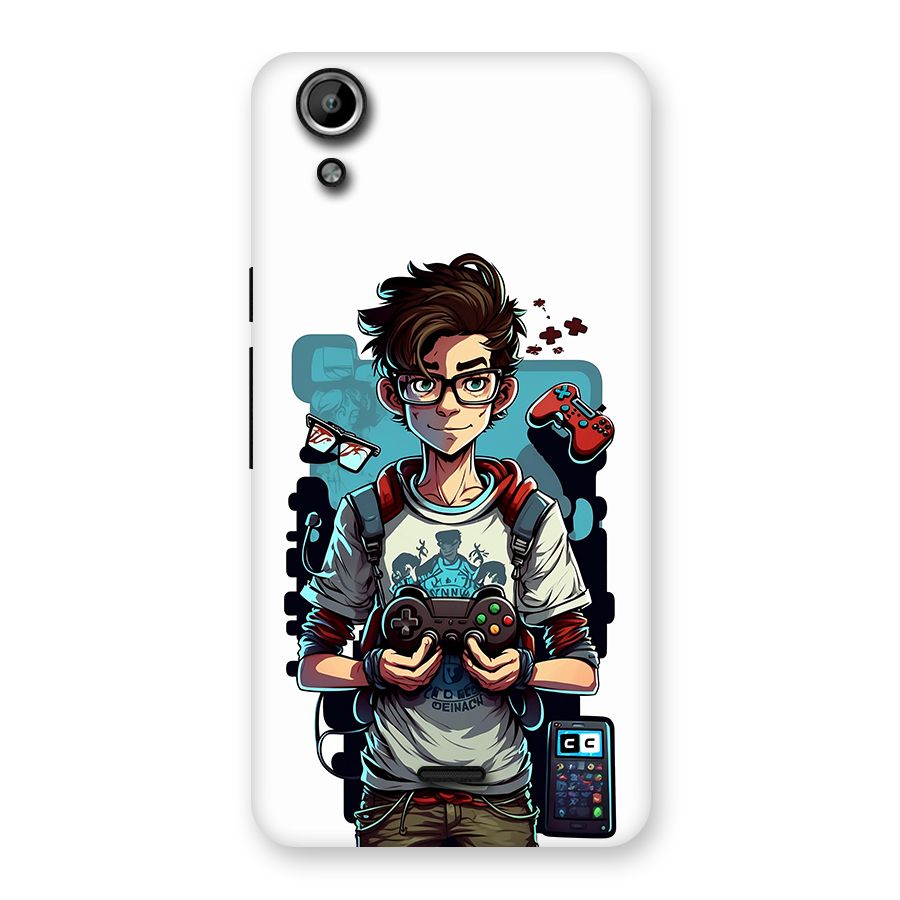 Cool Gamer Guy Back Case for Canvas Selfie Lens Q345
