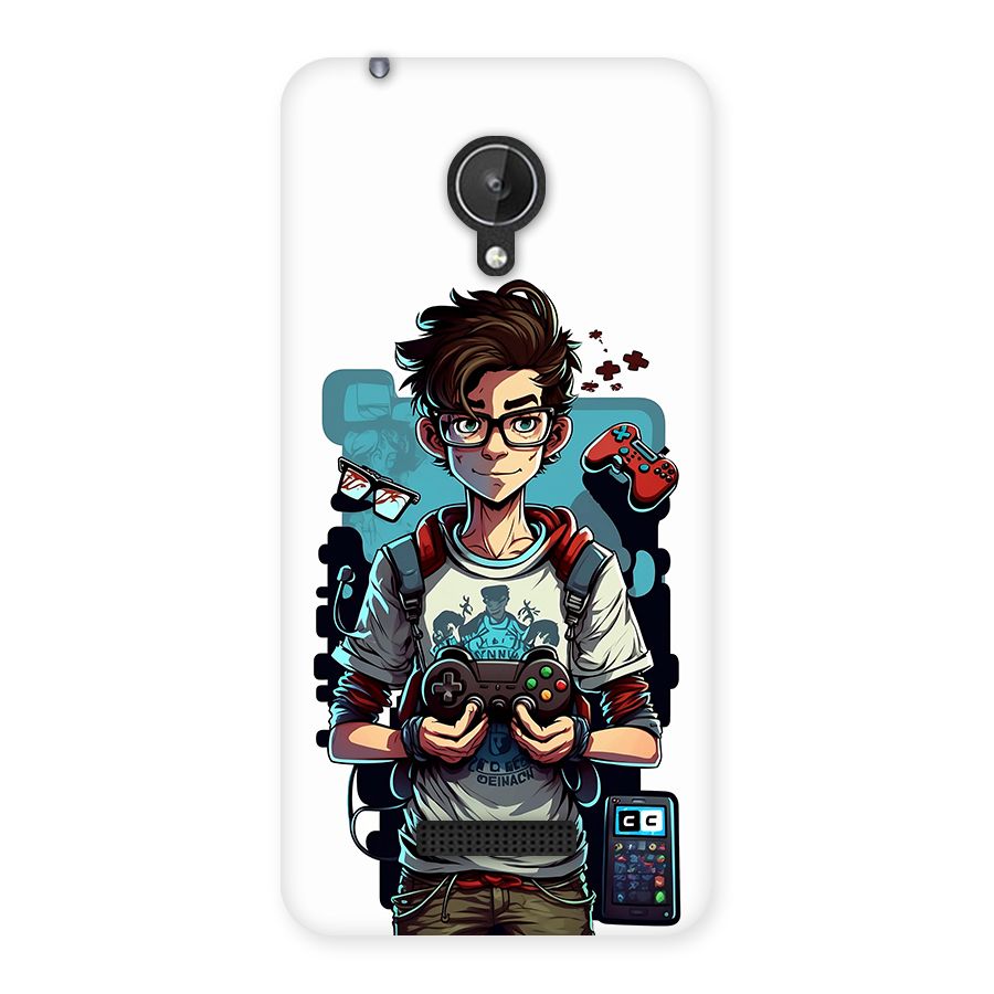 Cool Gamer Guy Back Case for Canvas Spark Q380