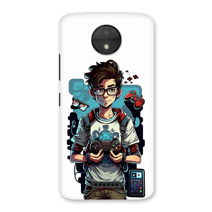 Cool Gamer Guy Back Case for Moto C