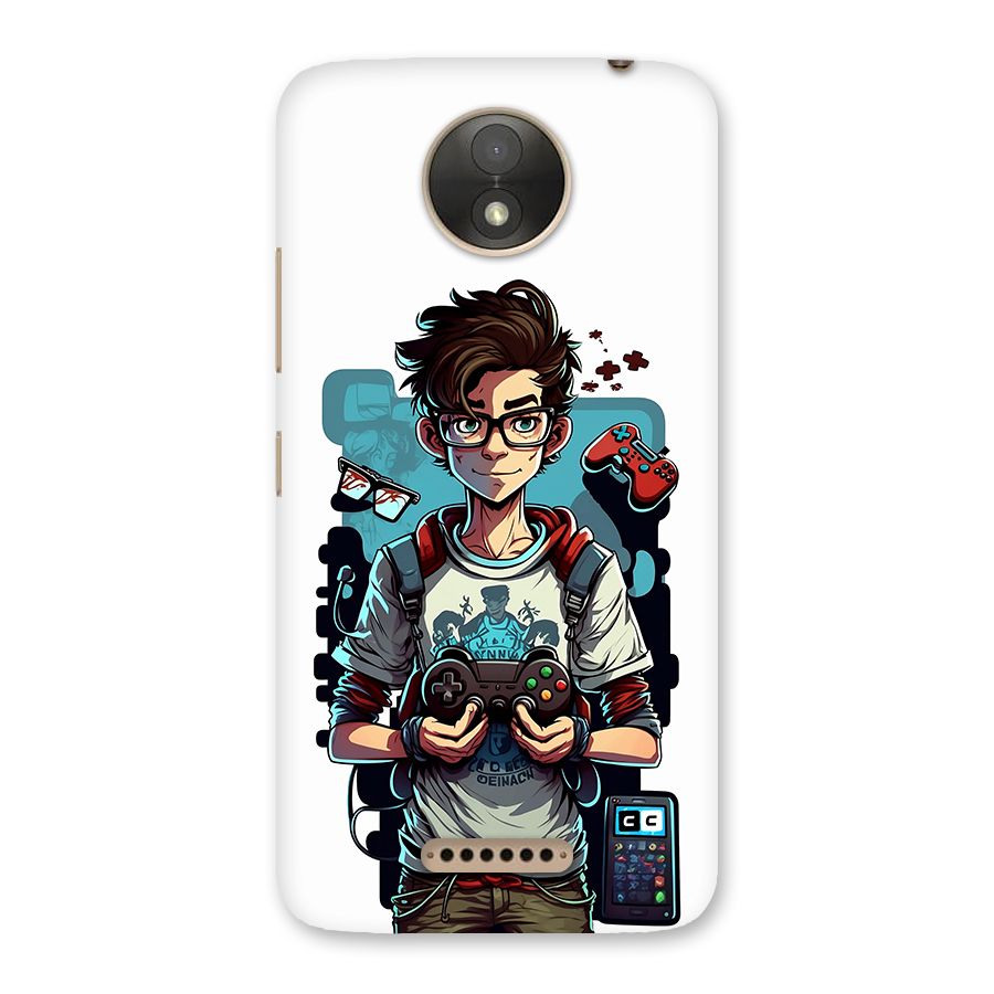 Cool Gamer Guy Back Case for Moto C Plus