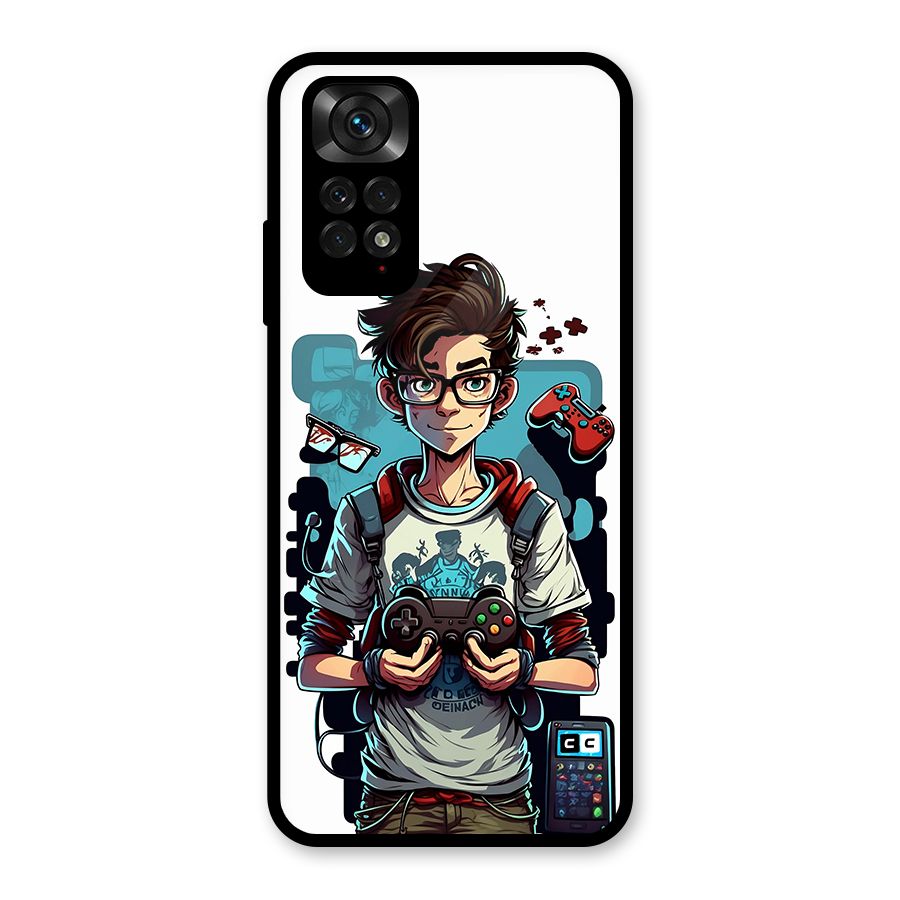 Cool Gamer Guy Glass Back Case for Redmi Note 11