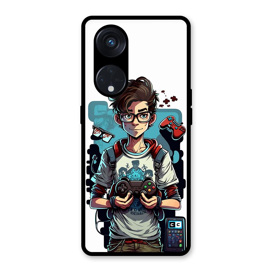 Cool Gamer Guy Glass Back Case for Reno8 T 5G