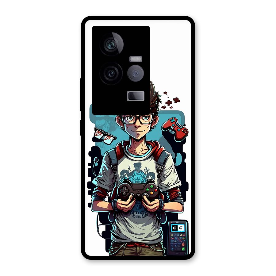 Cool Gamer Guy Glass Back Case for Vivo iQOO 11 5G