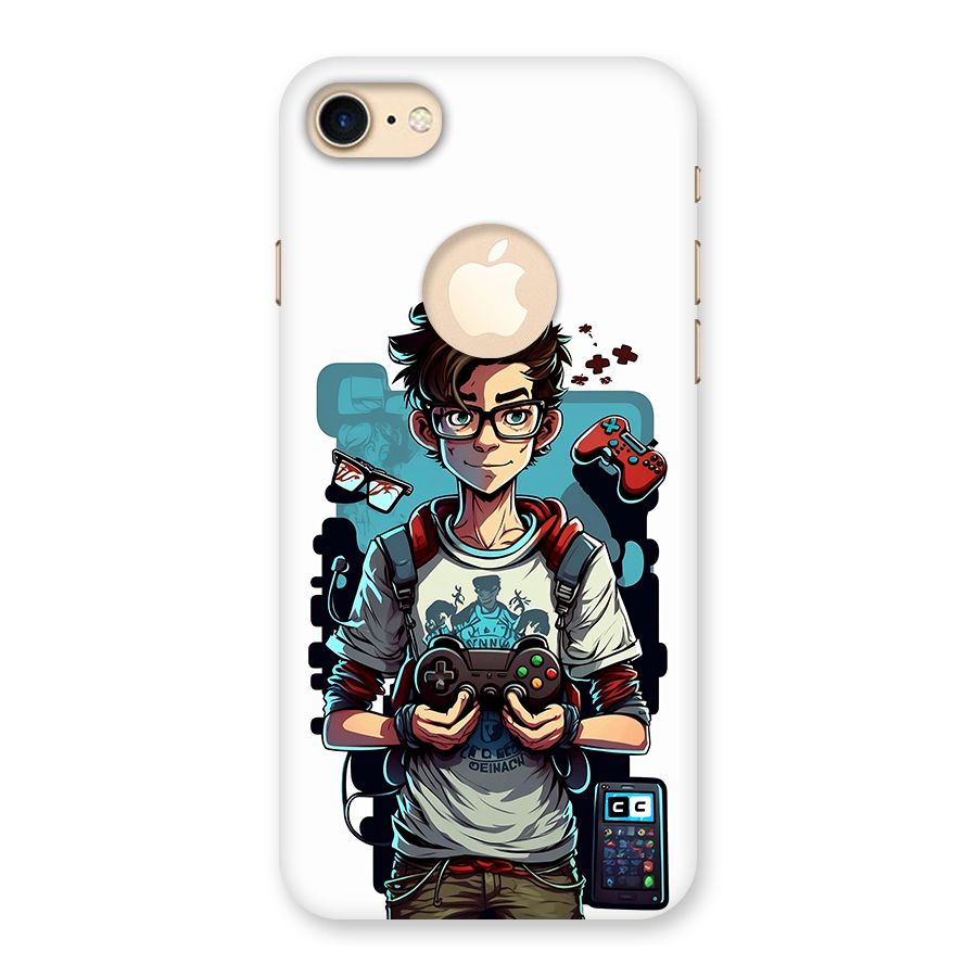 Cool Gamer Guy Back Case for iPhone 7 Logo Cut