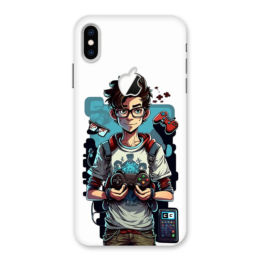 Cool Gamer Guy Back Case for iPhone XS Max Apple Cut