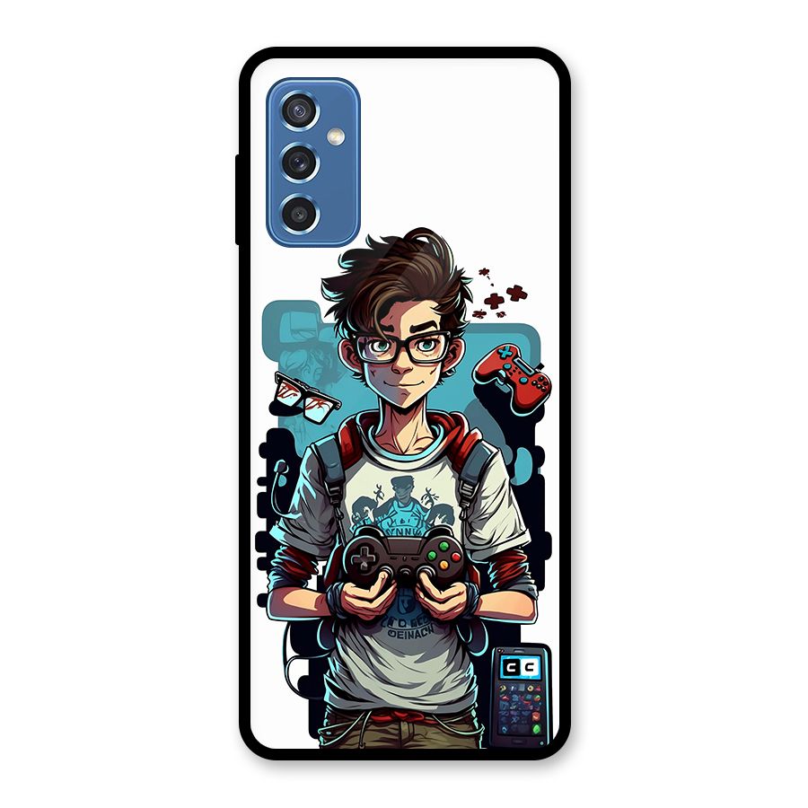 Cool Gamer Guy Glass Back Case for Galaxy M52 5G