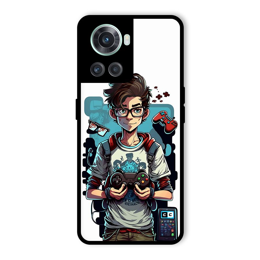 Cool Gamer Guy Glass Back Case for OnePlus 10R