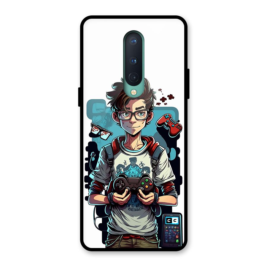 Cool Gamer Guy Glass Back Case for OnePlus 8