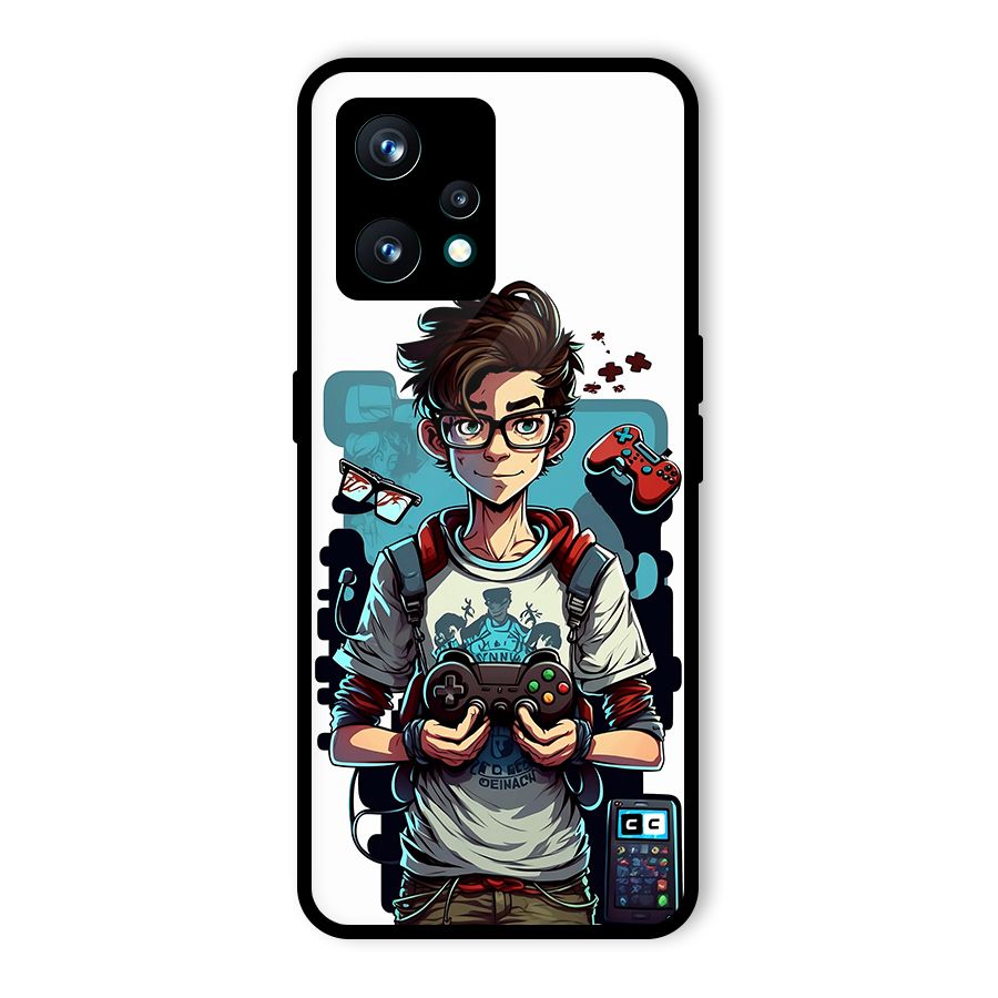 Cool Gamer Guy Glass Back Case for Realme 9 Pro Plus 5G