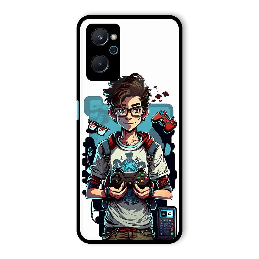 Cool Gamer Guy Glass Back Case for Realme 9i