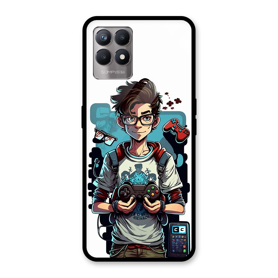 Cool Gamer Guy Glass Back Case for Realme Narzo 50