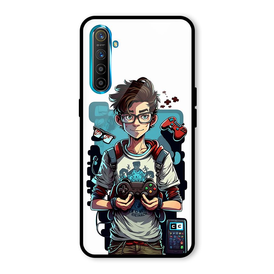 Cool Gamer Guy Glass Back Case for Realme X2