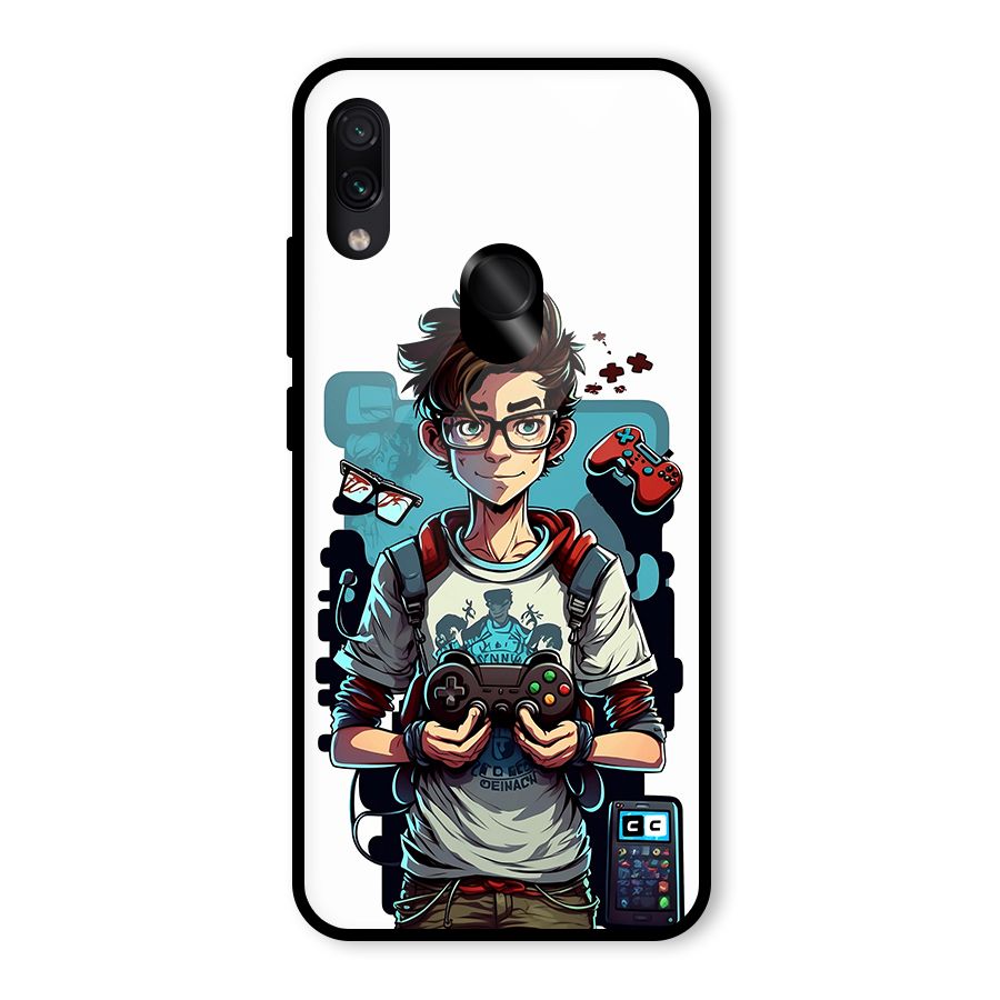 Cool Gamer Guy Glass Back Case for Redmi Note 7 Pro