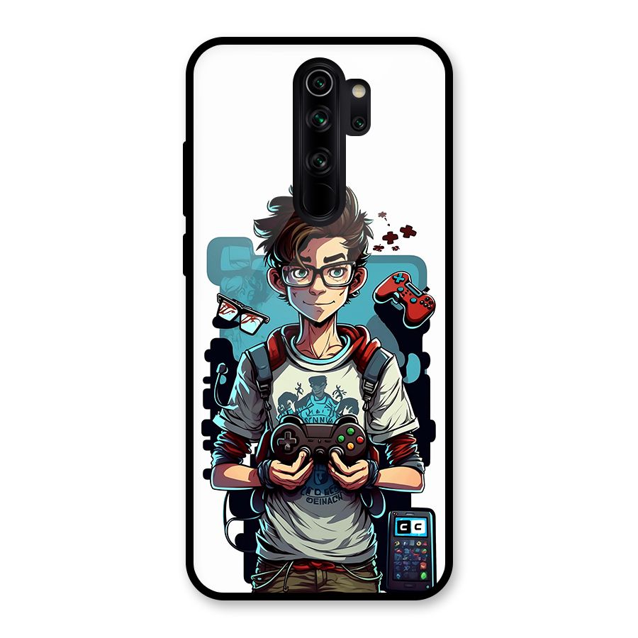 Cool Gamer Guy Glass Back Case for Redmi Note 8 Pro