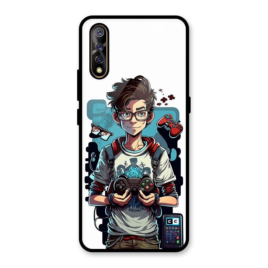 Cool Gamer Guy Glass Back Case for Vivo S1